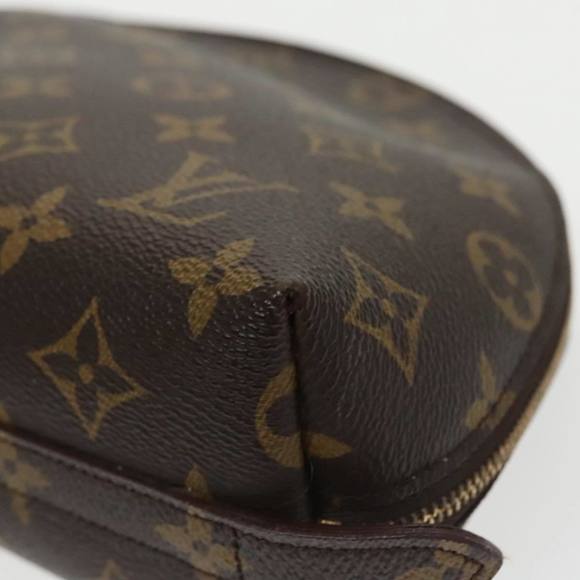LOUIS VUITTON Monogram Trousse Demi Ronde Cosmetic Pouch M47520 LV Auth 100585 - Picture 7 of 16